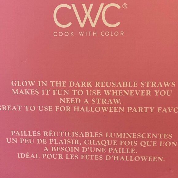 6 Reusable Glow In The Dark BAT Straws New in Box - Picture 4 of 6